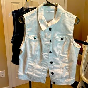 Denim jacket vests